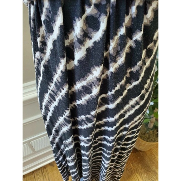 Soybu Women's Blue & White Cotton Round Neck Sleeveless Long Maxi Dress Size S - Picture 4 of 12